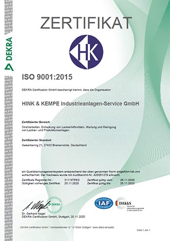 Zertifikat Rezert ISO 9001 2015 350px